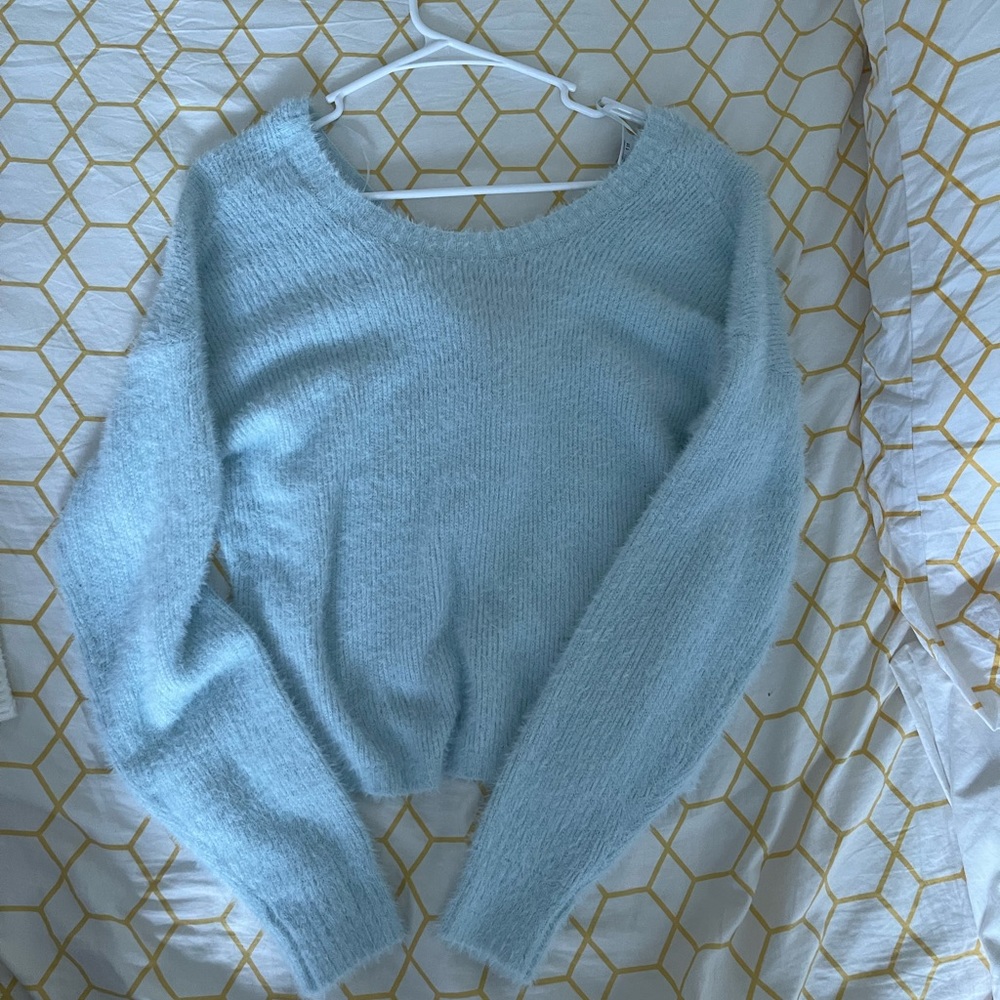 Hollister NWT size s Reversible light blue sweater